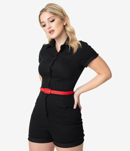 Black Patsy Romper