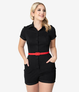 Black Patsy Romper