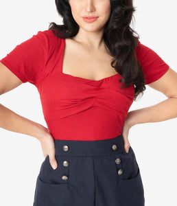 Red Sweetheart Ruthie Top