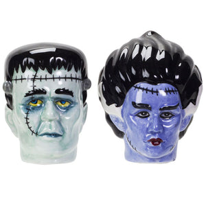 Mr. and Mrs. Frankenstein and Bride Salt and Pepper Shakers