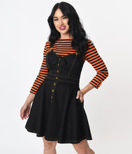 Load image into Gallery viewer, Denim Black Vaughn Fit and Flare Dress
