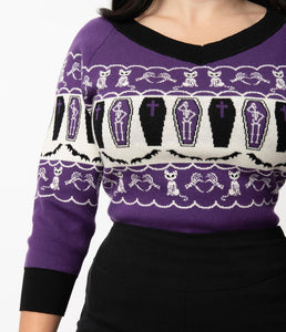 Coffins and Cats Fair Isle Marnie Sweater