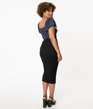 Load image into Gallery viewer, Cyd Black Knit Midi Pencil Skirt
