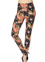 Load image into Gallery viewer, Coral Rose Cottagecore Leggings
