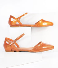 Load image into Gallery viewer, Orange Glitter Libby Flats

