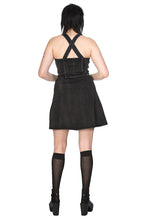 Load image into Gallery viewer, Black Denim Zippered Mini Dress
