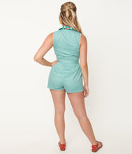 Load image into Gallery viewer, Green Gingham Shelby Romper
