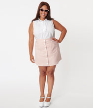 Load image into Gallery viewer, Light Pink Hearts Match Game Mini Skirt
