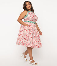 Load image into Gallery viewer, Pink and Mushroom Print Maxine Swing Dress
