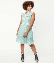 Load image into Gallery viewer, Mint Lace Sweet Delight Fit and Flare Dress
