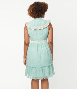 Mint Lace Sweet Delight Fit and Flare Dress