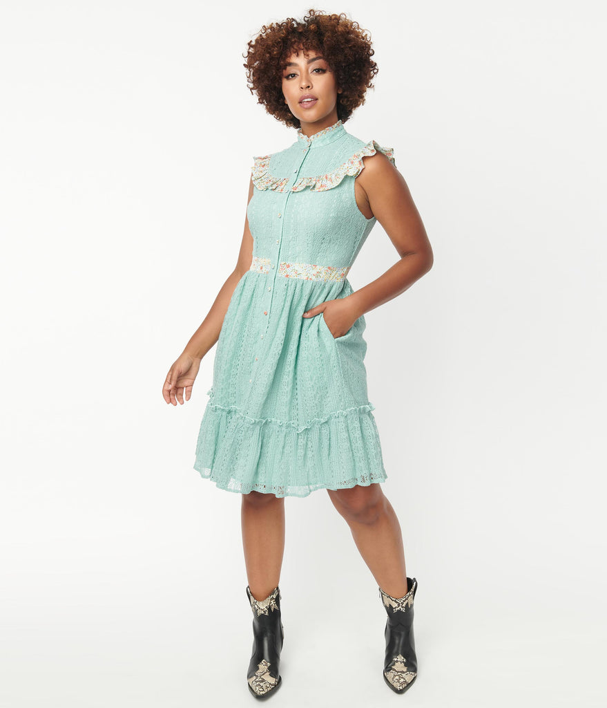 fitted lace wedding dress Celestia Mint Corset Fit & Flare Midi Dress – Raasha Apparel main image 0