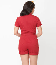Load image into Gallery viewer, Red Patsy Romper
