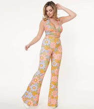 Load image into Gallery viewer, 70&#39;s Retro Daisy Find Your Flare Pants
