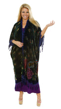 Load image into Gallery viewer, Purple Anthea Peacock Kaftan Kimono
