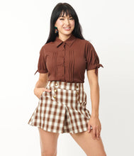 Load image into Gallery viewer, Brown Colvin Blouse
