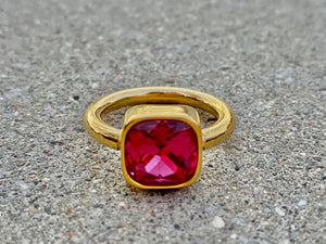 Pink Crystal Glam Ring