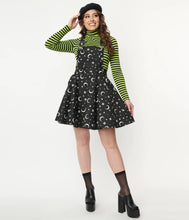 Load image into Gallery viewer, Black and White Moon Print Brionne Pinafore Skirt
