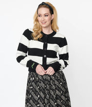 Load image into Gallery viewer, &quot;Strange &amp; Unusual&quot; Beetlejuice Cardigan
