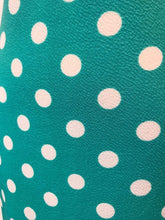 Load image into Gallery viewer, Teal and White Polka Dot Wiggle Skirt
