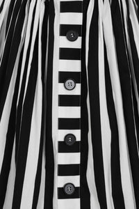 Juno Black and White Stripe Swing Skirt