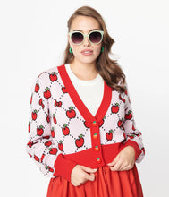 Load image into Gallery viewer, Hello Kitty Pink &amp; Red Apple Cardigan

