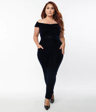 Load image into Gallery viewer, Navy Velvet Gillian Jumpsuit
