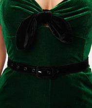 Load image into Gallery viewer, Emerald Velvet Cropped Jumpsuit, Small-4XL
