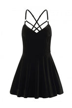 Load image into Gallery viewer, Dorcas Velvet Strappy Skater Dress
