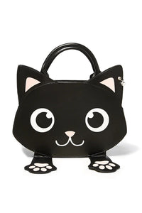 Black Cat Bag of Tricks Peekaboo Magnetic Paws Handbag
