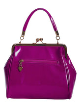 Load image into Gallery viewer, Fuchsia Pink Classic Retro Bow Kisslock Handbag
