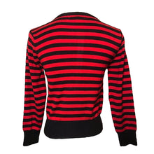 Load image into Gallery viewer, Fredi Red and Black Striped Cardigan
