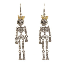 Load image into Gallery viewer, Skeleton King Articulated Blingy Earrings
