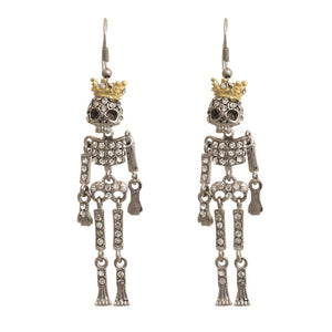 Skeleton King Articulated Blingy Earrings