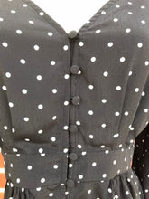 Load image into Gallery viewer, Black and White Polka Dot Blouse

