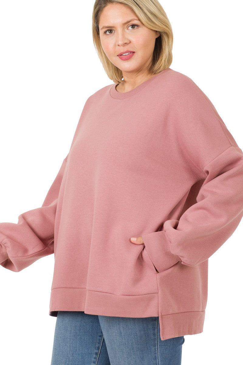 relaxed fit sweatshirt with pockets
