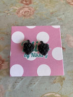Glittery Strawberry Stud Earrings