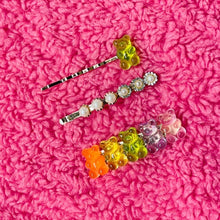 Load image into Gallery viewer, Gummy Bear and Pearl Hair Pin Set of 3
