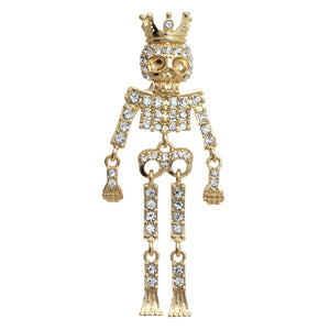 Skeleton King Dangly Brooch