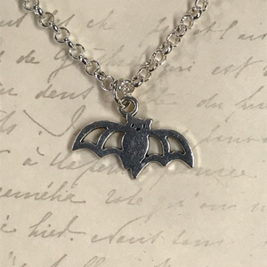 Bat Silhouette Charm Necklace