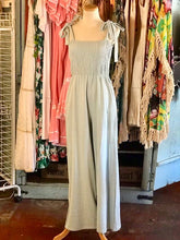 Load image into Gallery viewer, Mint Chambray Jumpsuit- LAST ONE!

