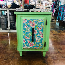 Load image into Gallery viewer, Green and Pink Floral Nightstand
