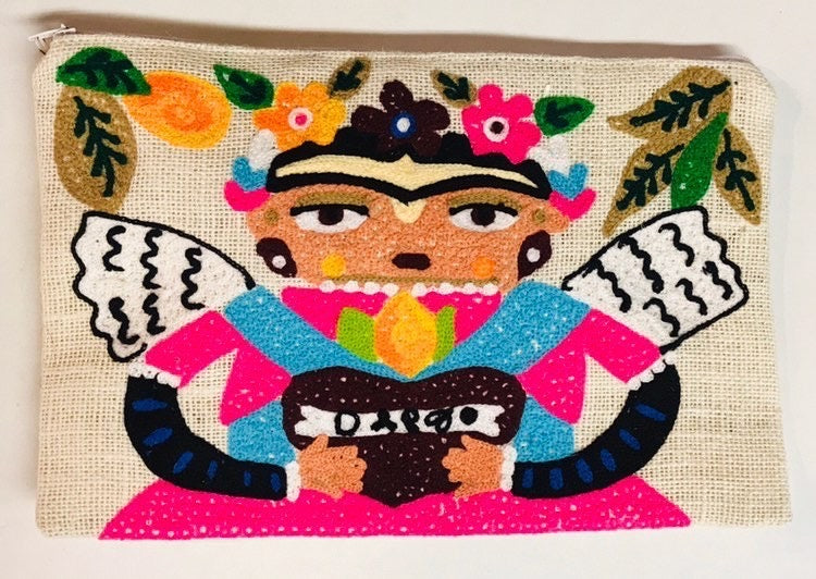 Frida Embroidered Pouches