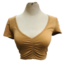 Load image into Gallery viewer, Mustard yellow crop top
