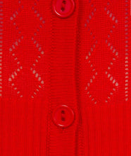 Load image into Gallery viewer, Red Lasercut Wendi Cardigan- Size Small
