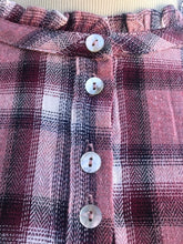 Load image into Gallery viewer, Mauve Plaid Ruffle Blouse
