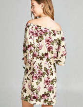 Load image into Gallery viewer, Sandy Floral Off Shoulder Velvet Dress
