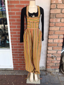 Yellow Striped Overalls