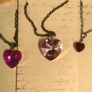 Faceted Hearts Charm Necklace