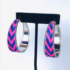 Neon Chevron Earrings- 3 Colors Available